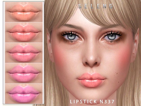 Sims 4 — Lipstick N337 by Seleng — The lipstick has 15 colours and HQ compatible. Allowed for teen, young adult, adult