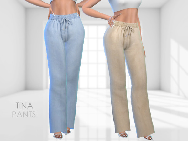 Sims 4 — Tina Pants by Puresim — Pants for female sims in 3 swatches