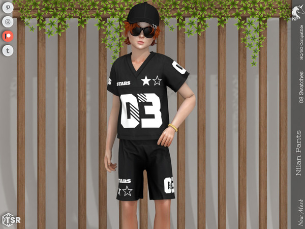 Sims 4 — Nilan Pants- Child by KaTPurpura — Sporty style shorts for boys