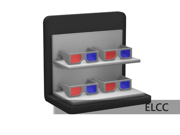 Sims 4 — The Director's Cut 3D Glasses Stand by ELCC — The Director's Cut Popcorn machine requires Movie Hangout Stuff