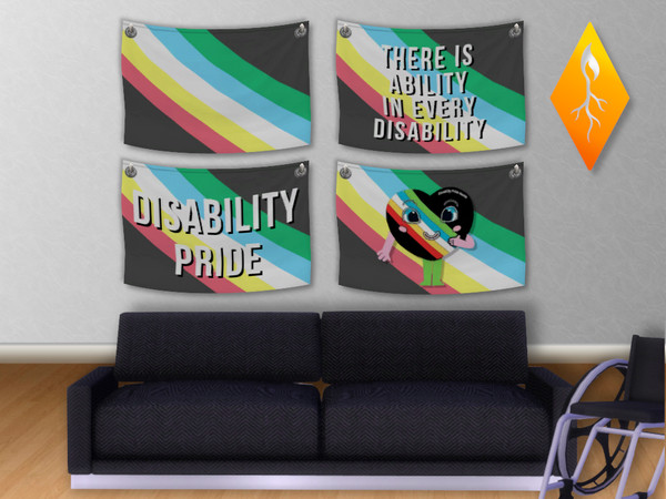 Sims 4 — CRPS Design - Disability Pride Flag by Stephanie_Mey1991 — July is Disability Pride Month!