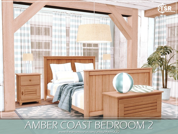 Sims 4 — Amber Coast Bedroom 2 by MychQQQ — Value: $ 9,581