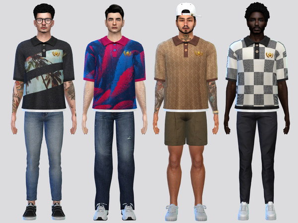 Sims 4 — Layered Large Polo by McLayneSims — TSR EXCLUSIVE