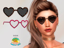 Sims 4 — Vacation Vibes - Heart Glasses by Suzue — New Mesh (Suzue)