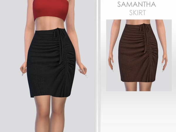 Sims 4 — Samantha Skirt by Puresim — Female skirt in 2 swatches