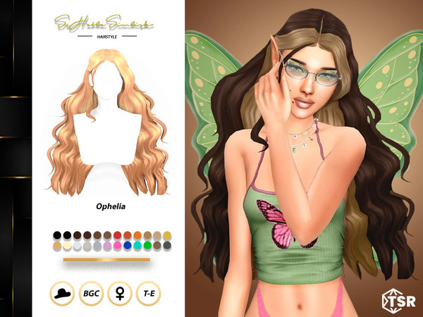 Sims 4 — Ophelia Hairstyle by sehablasimlish — Hope you like it and enjoy it. Maxis Match