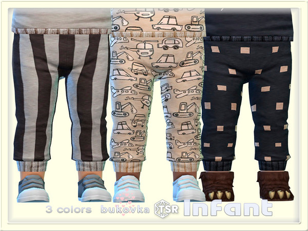 Sims 4 — Pants Transport by bukovka — Cute pants for infant boys only in 3 color options. Installed independently, all