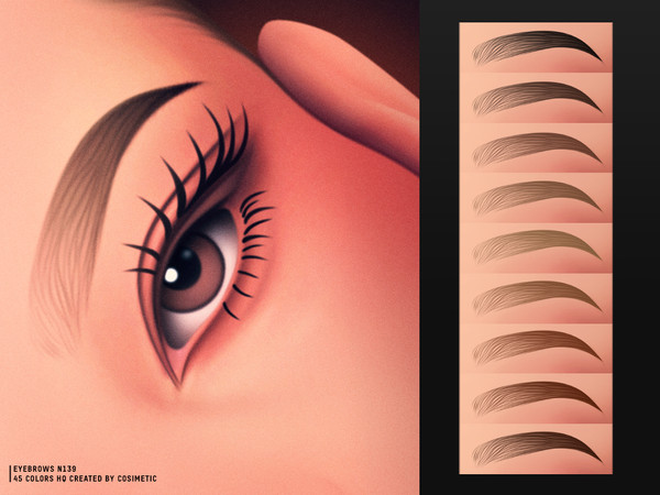 Sims 4 — Eyebrows N139 by cosimetic — - Female