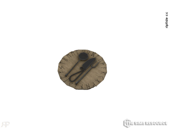 Sims 4 — Riptide CC - Enchanted Grove Dining Set Forged Iron Cutlery & Era Plate by Riptidecc — Step into a woodland