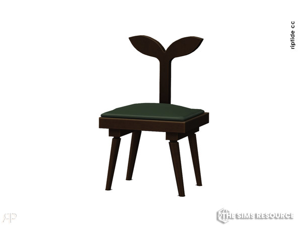 Sims 4 — Riptide CC - Enchanted Grove Dining Set Leaf Back Carved Chair by Riptidecc — Step into a woodland realm where