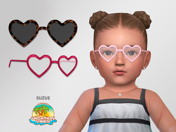 Sims 4 — Vacation Vibes - Heart Glasses Infant by Suzue — New Mesh (Suzue)