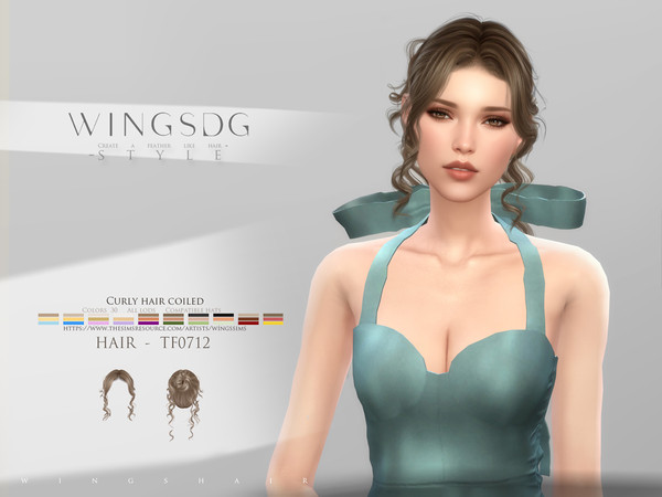 Sims 4 — WINGS-TF0712-Curly hair coiled by wingssims — Colors:30