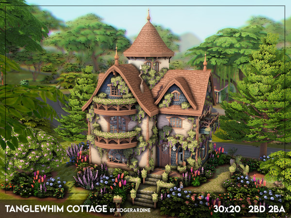 Sims 4 — Tanglewhim Cottage (NO CC) by xogerardine — Cute and charming cottage perfect for a fairy! Enjoy! x
