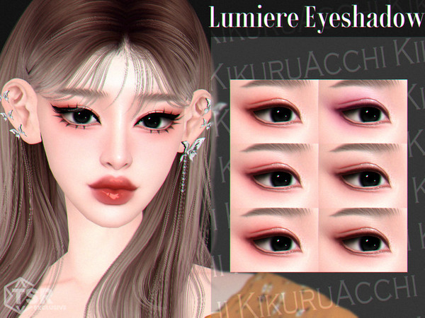 Sims 4 — Lumiere Eyeshadow by Kikuruacchi — - It is suitable for Female and Male. ( Teen to Elder ) - 6 swatches - HQ