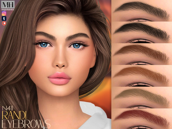 Sims 4 — Randi Eyebrows N411 by MagicHand — Natural brows in 13 colors - HQ Compatible.