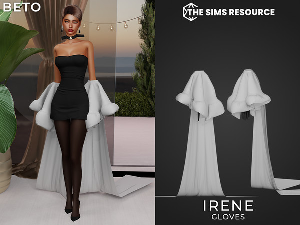 Sims 4 — By Beto - Irene (Gloves) by Beto_ae0 — Long cloth gloves, enjoy them. They're located on armbands and aren't