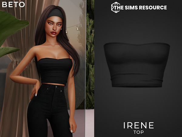 Sims 4 — Irene (Top) by Beto_ae0 — Feminine and casual blouse for summer
