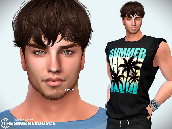 Sims 4 — Norman Hunt by DarkWave14 — Download all CC's listed in the Required Tab to have the sim like in the pictures.