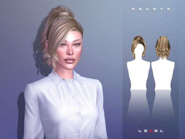 Sims 4 — LEXEL - Renata adult hairstyle by LEXEL_s — 30 swatches