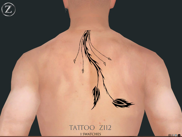 Sims 4 — TATTOO Z112 by ZENX — Base Game