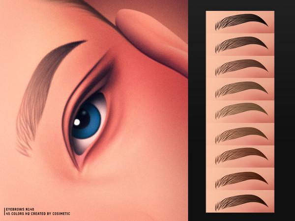 Sims 4 — Eyebrows N140 by cosimetic — - Female