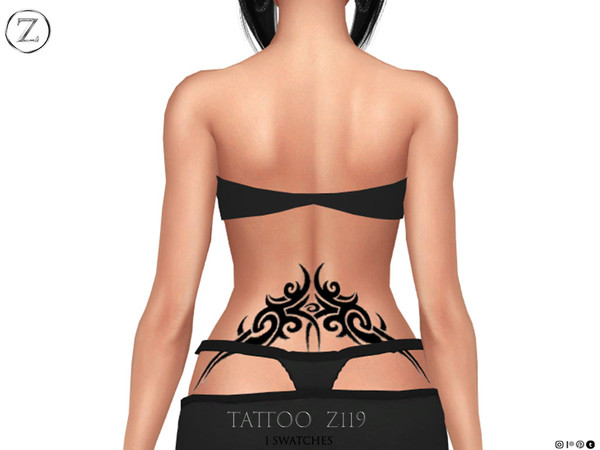 Sims 4 — TATTOO Z119 by ZENX — Base Game