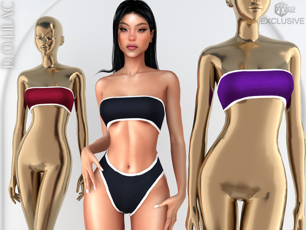Sims 4 — Strapless Bikini Top DO0911 by DOLilac — Custom thumbnail