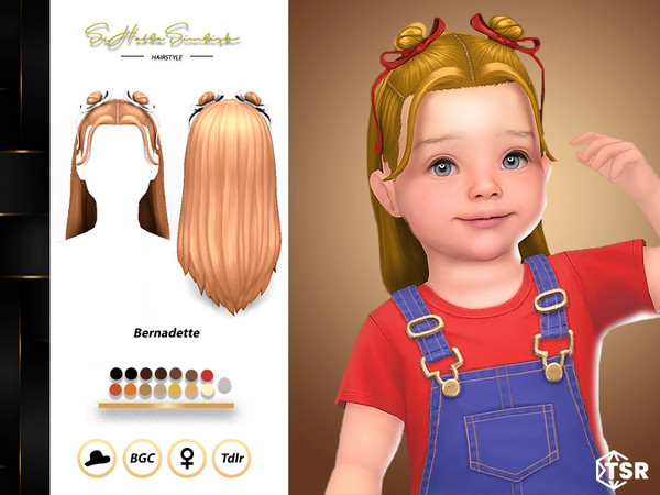 Sims 4 — Bernadette Hairstyle for Toddler by sehablasimlish — Hope you like it and enjoy it. Maxis Match