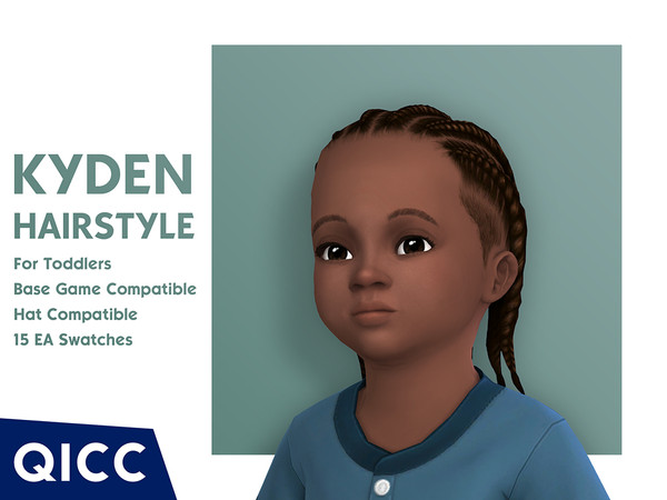 Sims 4 — Kyden Hair by qicc — A stylish short cornrow hairstyle. - Maxis Match