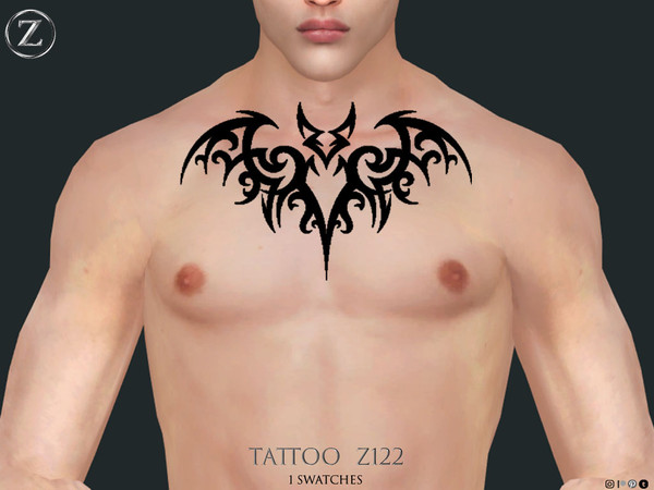 Sims 4 — TATTOO Z122 by ZENX — Base Game