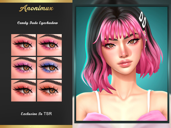 Sims 4 — Candy Fade Eyeshadow by Anonimux_Simmer — - 6 Swatches