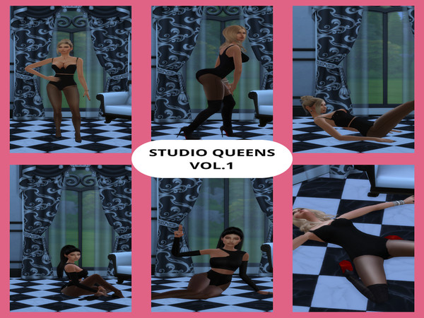 Sims 4 — STUDIO QUEENS VOL.1 by TheQueensProduction — Here is my first pose pack for The Sims 4 feel free to tag me on