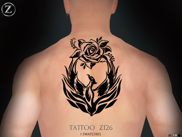 Sims 4 — TATTOO Z126 by ZENX — All Age
