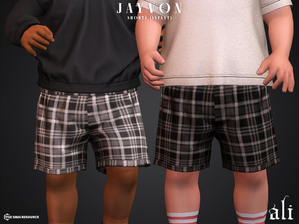 Sims 4 — JAYVON shorts (infant) by ali1 — Plaid Short