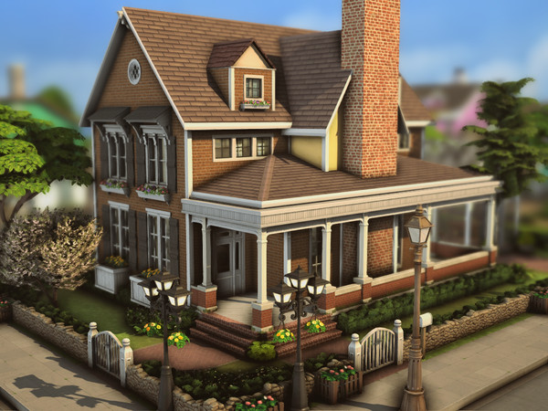Sims 4 — Country Family House (NO CC) by plumbobkingdom — This cozy countryside family home exudes charm and tranquility.