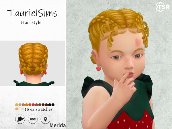 Sims 4 — Merida-Hairstyle by taurielsims — All lods