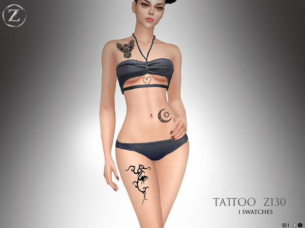 Sims 4 — TATTOO Z130 by ZENX — All Age