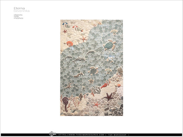 Sims 4 — Eterna - wall stones panno by Severinka_ — Set of objects for decorating a batroom in the style of coastal. Part