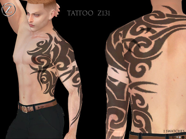 Sims 4 — TATTOO Z131 by ZENX — All Age