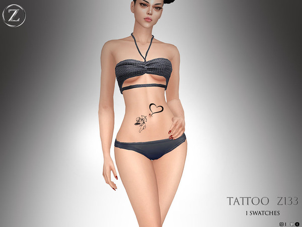 Sims 4 — TATTOO Z133 by ZENX — All Age