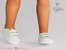 Sims 4 — Toddler Sneakers With Flower Pattern by FlyStone — Cute toddler sneakers with flower patterns