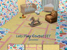 Sims 4 — Lets Play Carpet SET by matomibotaki — Funny children's carpets, some with a full pattern, 3 different,