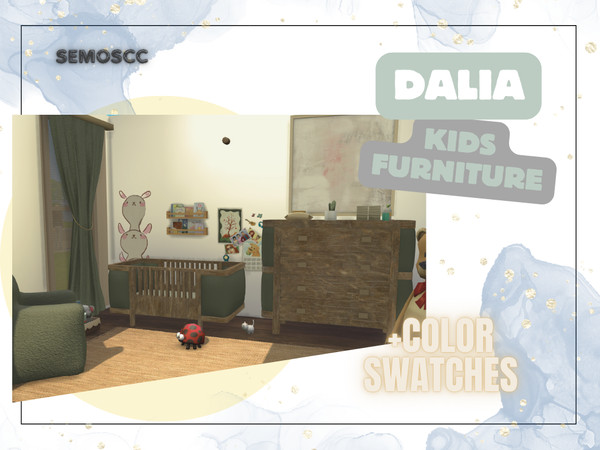Sims 4 — [SCC] Dalia Chair by semoscc — Modern Kids furniture +4 different Color swatches -Dresser