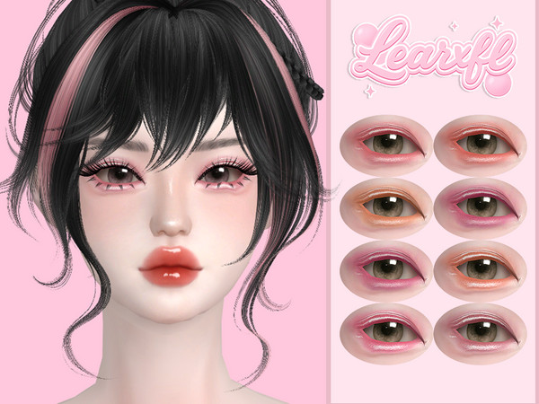 Sims 4 — [Learxfl] Isabelle Eyeshadow by Learxfl — Eyeshadows, 8 swatches , HQ and BGC . Standalone item with thumbnail.