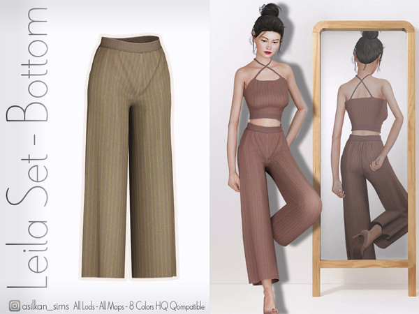 Sims 4 — Leila Set Bottom- ACN 659 by Asilkan — - 8 Colors