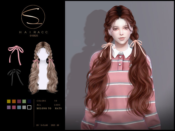Sims 4 — S-Club_010825_HairACC by S-Club — bowtie for hair, hope you like, thank you.