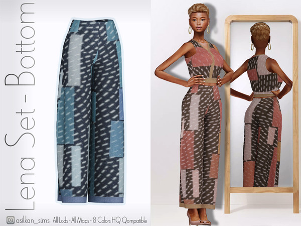 Sims 4 — Lena Set Bottom- ACN 661 by Asilkan — - 8 Colors