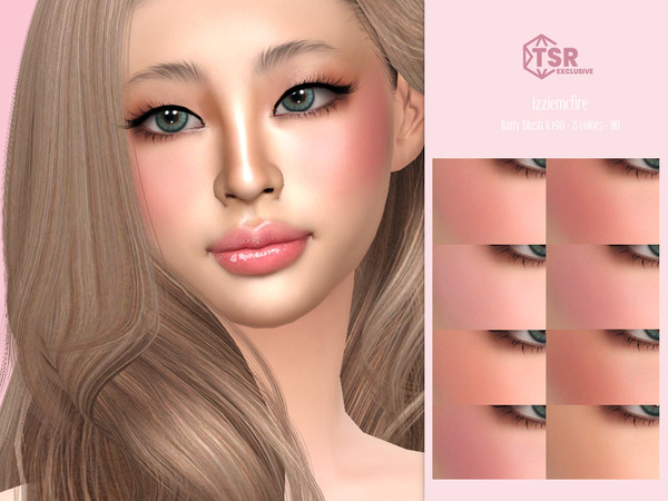 Sims 4 — IMF Natty Blush N.198 by IzzieMcFire — Natty Blush N.198 contains 8 colors in hq texture.