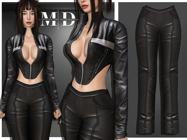 Sims 4 — Valeria leather pants by Mydarling20 — new mesh