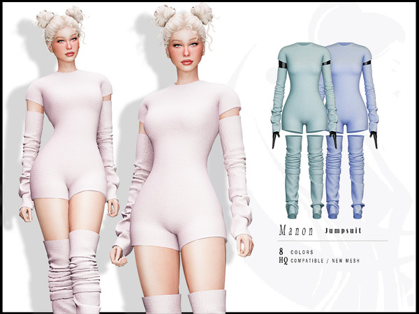 Sims 4 — Manon Jumpsuit by _ironik_ — -8 Colors